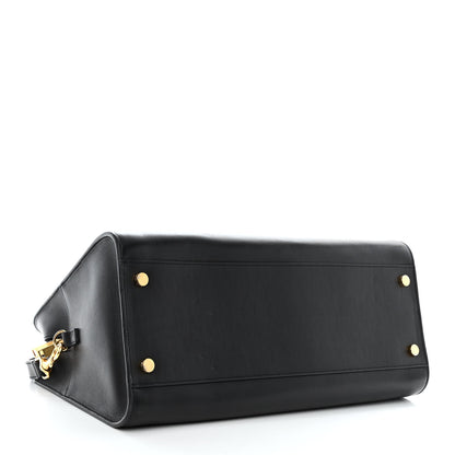 Saint Laurent Smooth Calfskin Medium Monogram Cabas Black 4 of 11