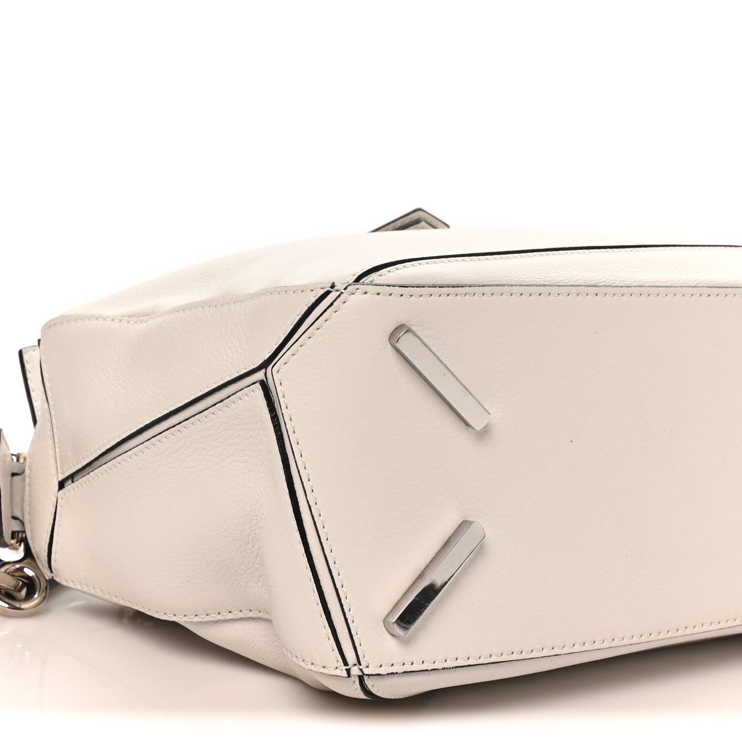 Calfskin Small Puzzle Bag White