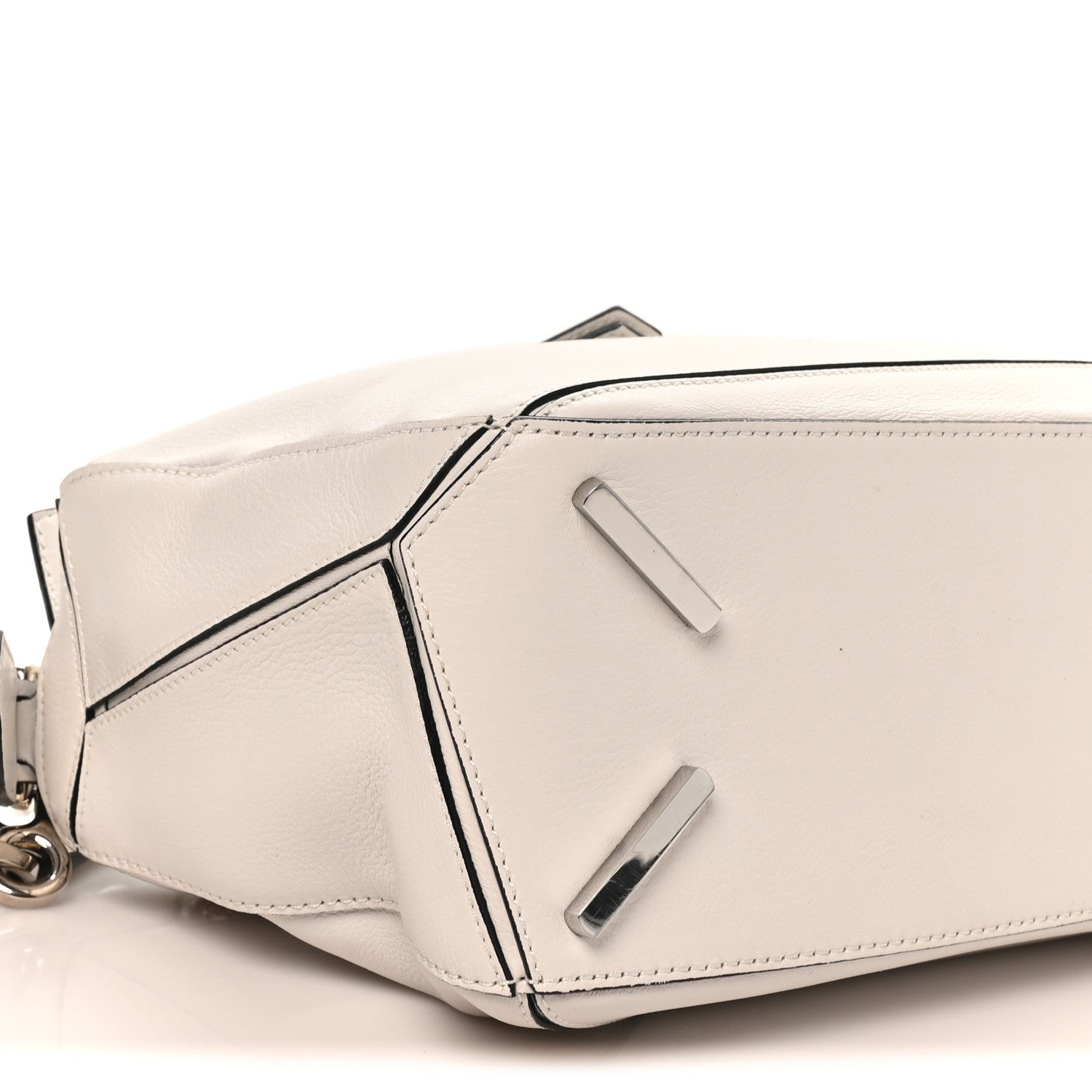 Loewe Calfskin Small Puzzle Bag White 8 of 9