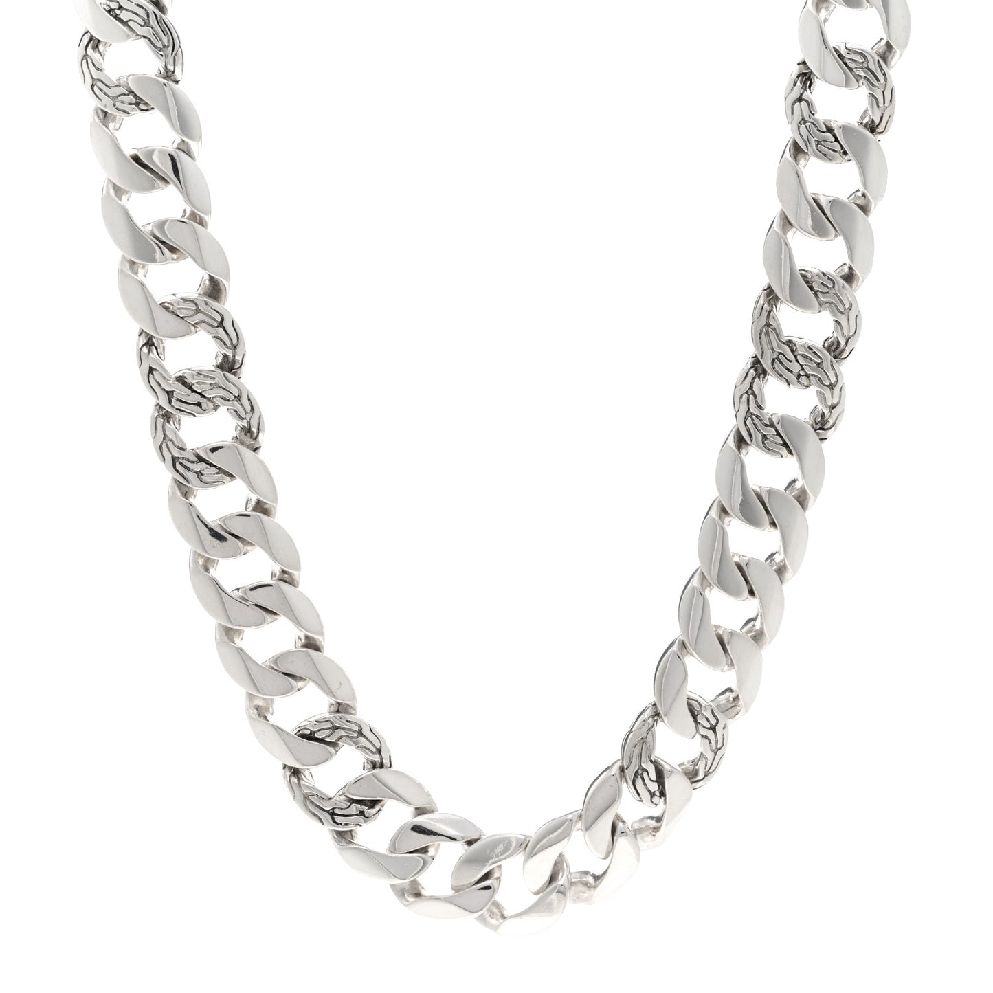 Sterling Silver 14mm Curb Chain Necklace