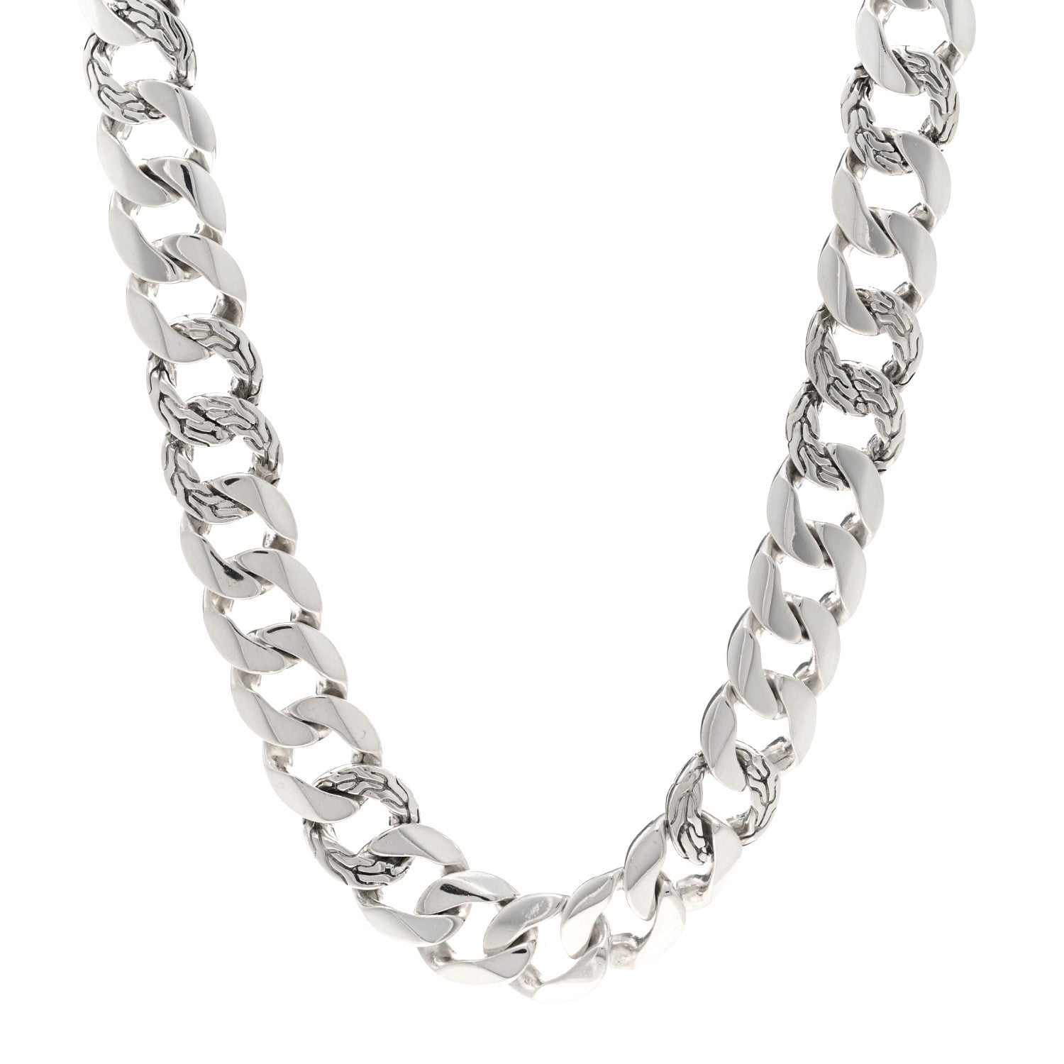 John Hardy Sterling Silver 14mm Curb Chain Necklace 1 of 4