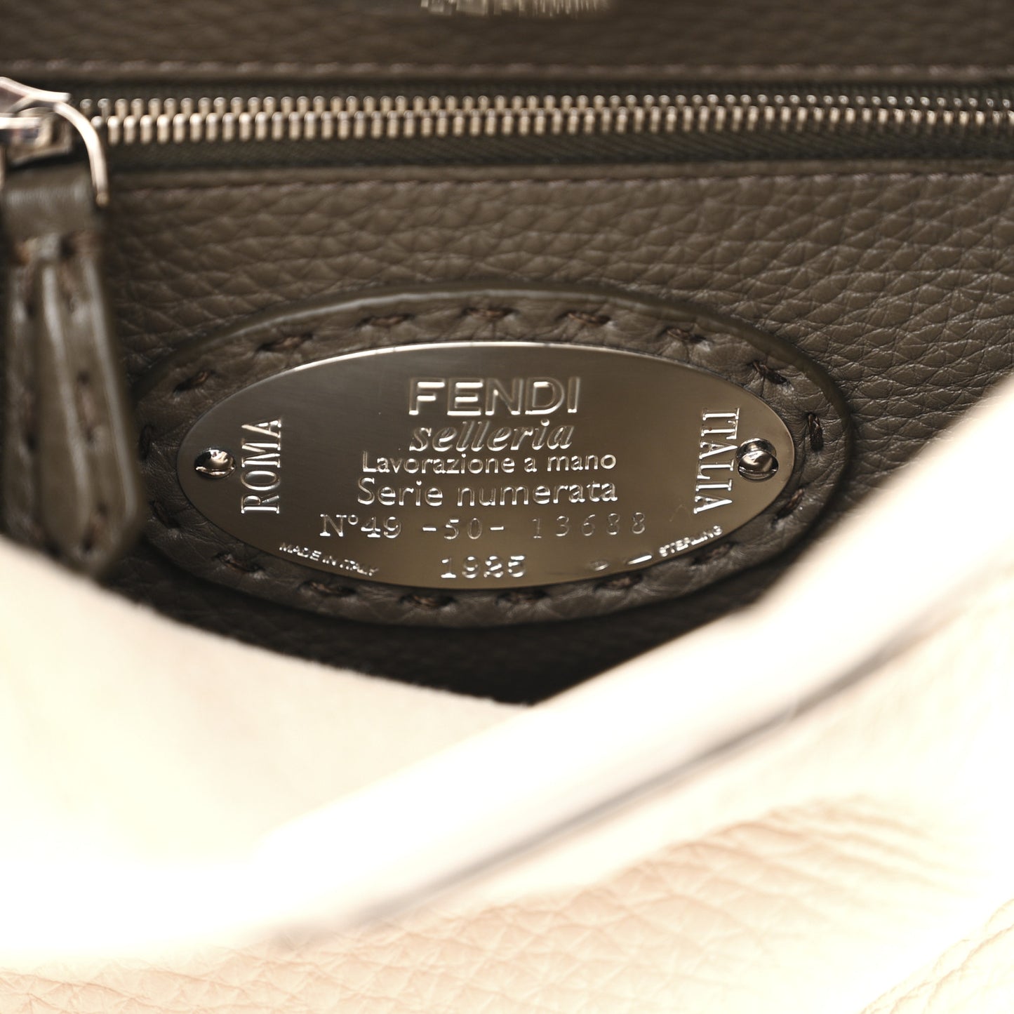 Cuoio Romano Selleria Vitello Dolce Lace Up Mini Peekaboo Iconic Satchel Camelia Milk Grigio Polvere