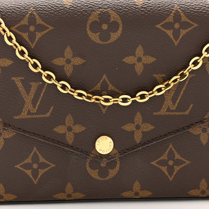 Louis Vuitton Monogram Pochette Felicie Chain Wallet Fuchsia 9 of 11