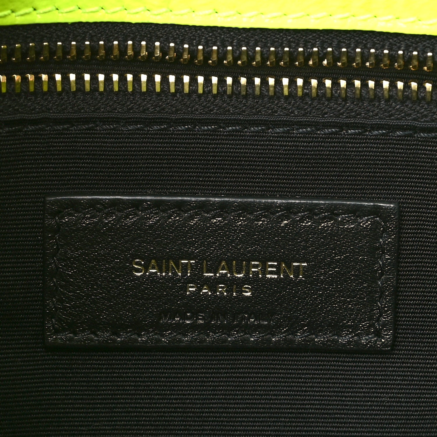 Saint Laurent Crinkled Calfskin Matelasse Monogram Medium Niki Chain Satchel Neon Yellow 6 of 10