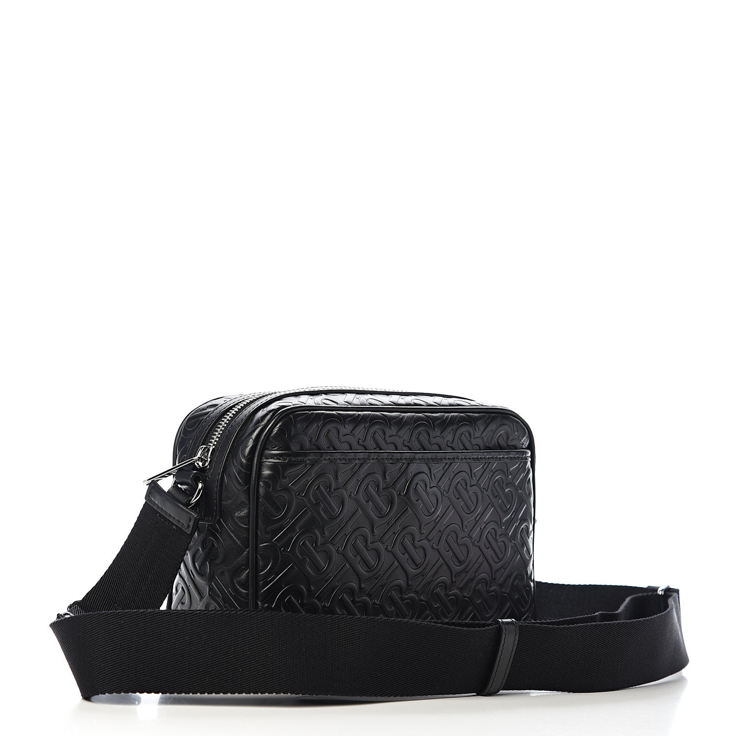 Calfskin Embossed Monogram Small Camera Bag Black
