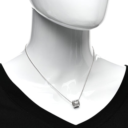Van Cleef & Arpels 18K White Gold Diamond Small Perlee Clovers Pendant Necklace 2 of 5