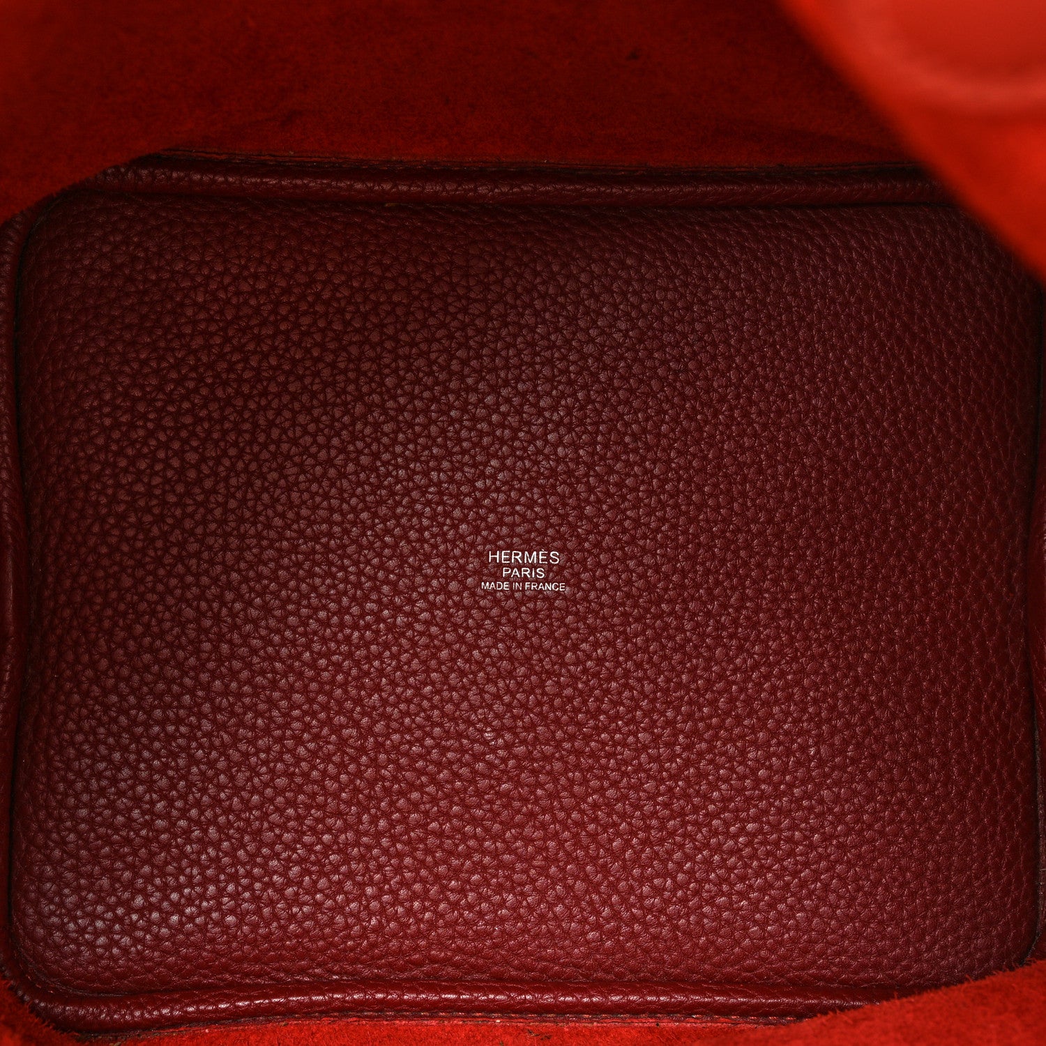 Hermes Taurillon Clemence Swift Picotin Lock 22 MM Rouge H Brique 5 of 9