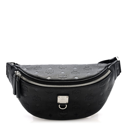 MCM Calfskin Ottomar Monogram Belt Bag Black 1 of 9