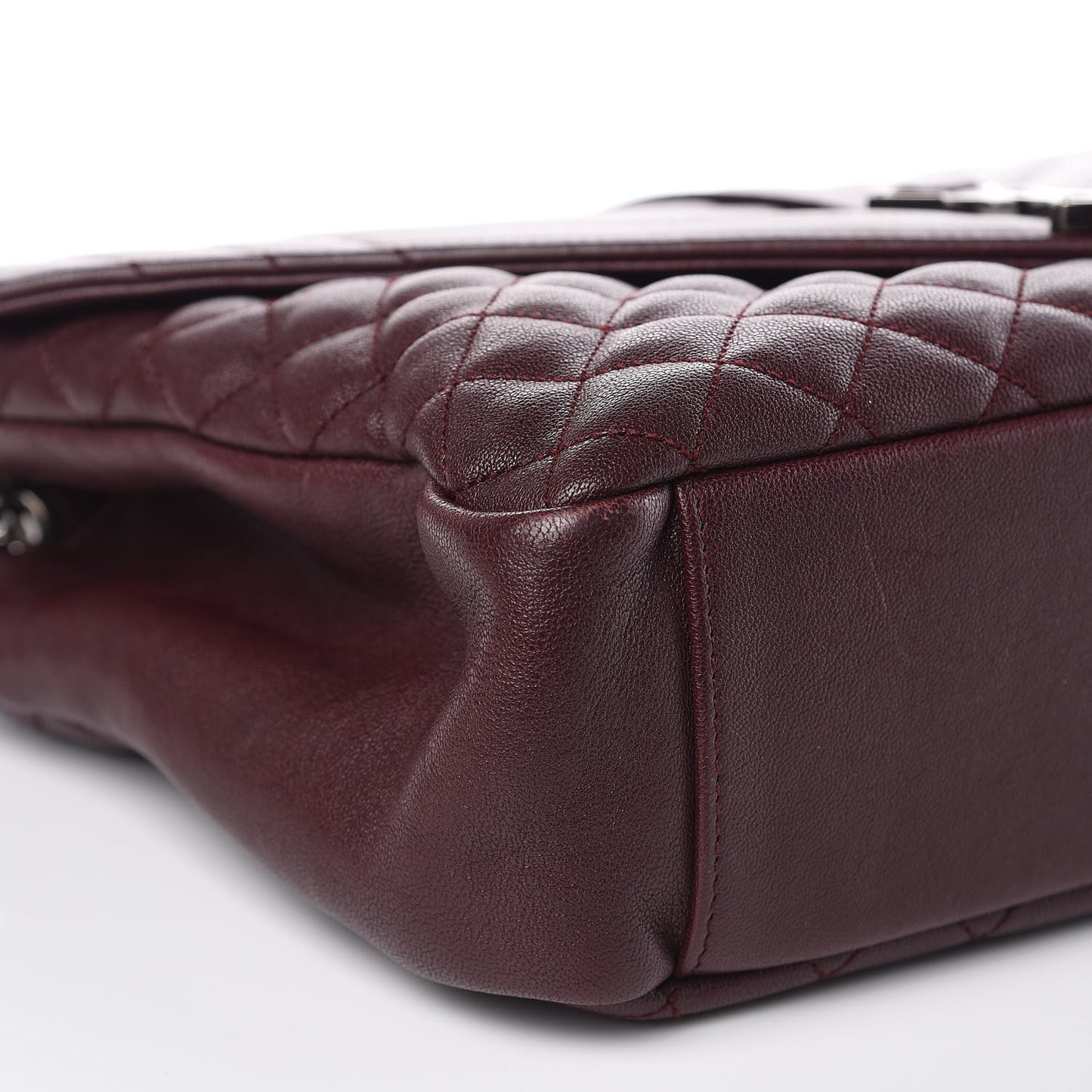 Calfskin Mixed Matelasse Triquilt Large Monogram Envelope Satchel Bordeaux