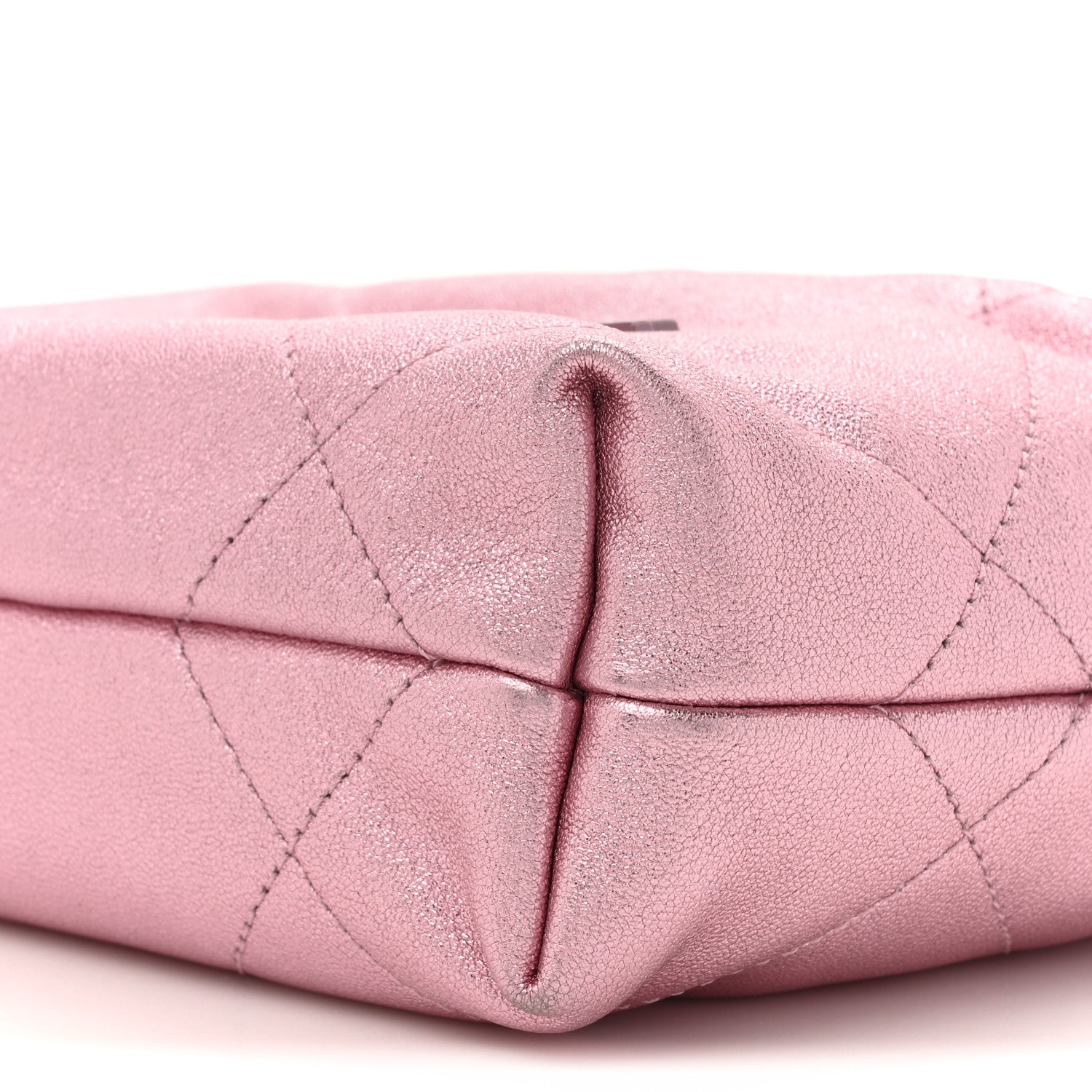 Chanel Metallic Lambskin Lacquered Monochrome Quilted Mini Chanel 22 Pink 9 of 12