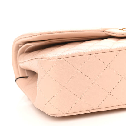 Chanel Caviar Quilted Medium Double Flap Light Beige 8 of 9