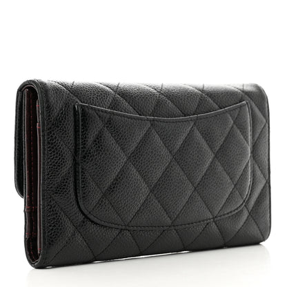Chanel Caviar Quilted Large Flap Wallet Black 3 of 10