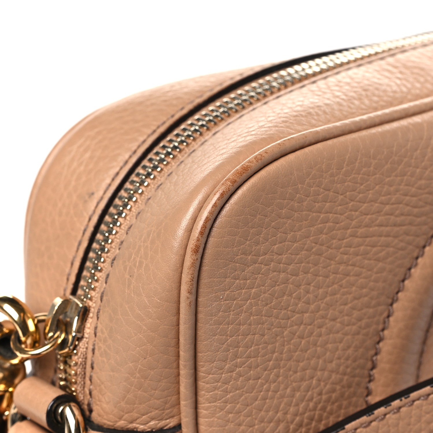 Gucci Pebbled Calfskin Small Soho Disco Bag Camelia 11 of 11