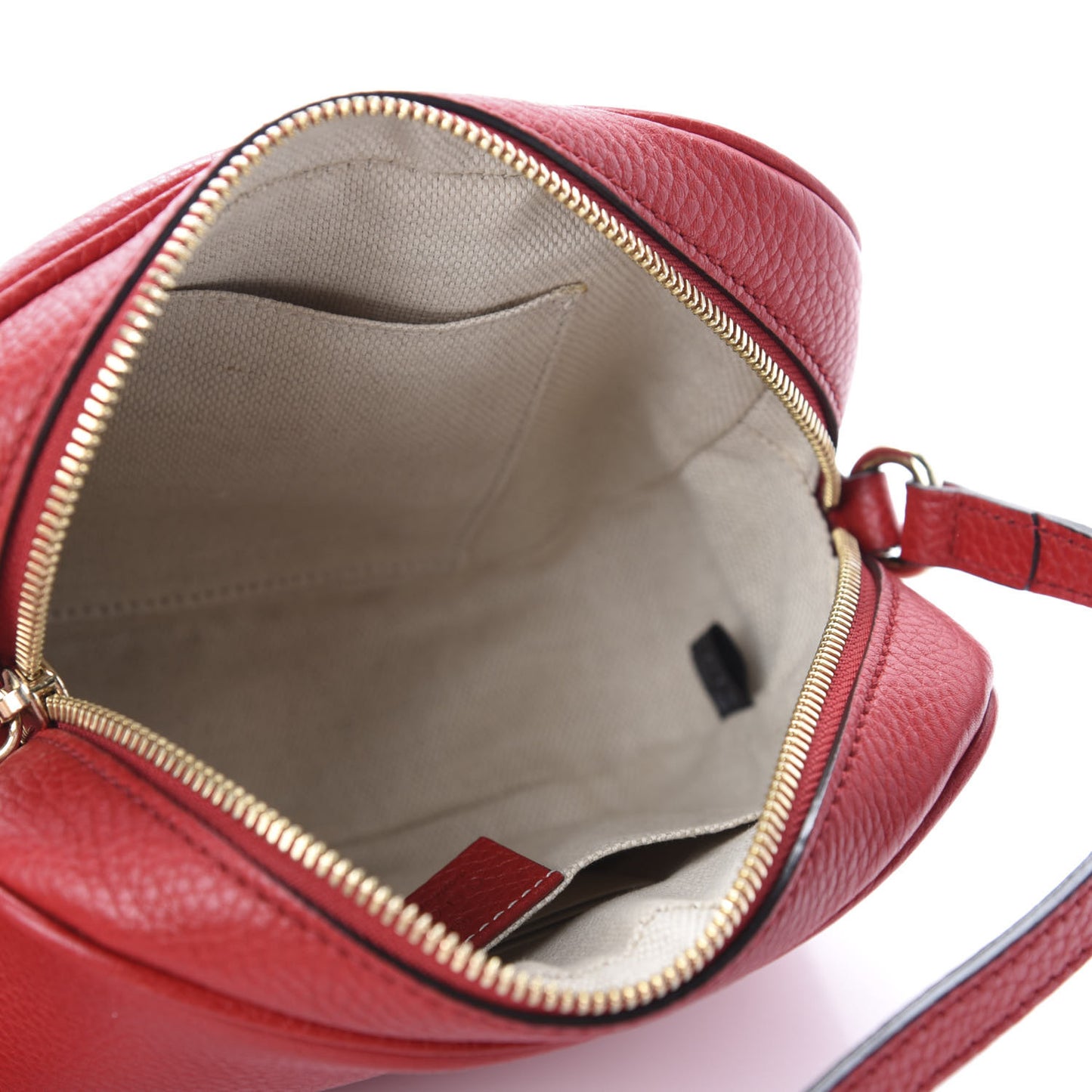 Pebbled Calfskin Small Soho Disco Bag Vibrant Red