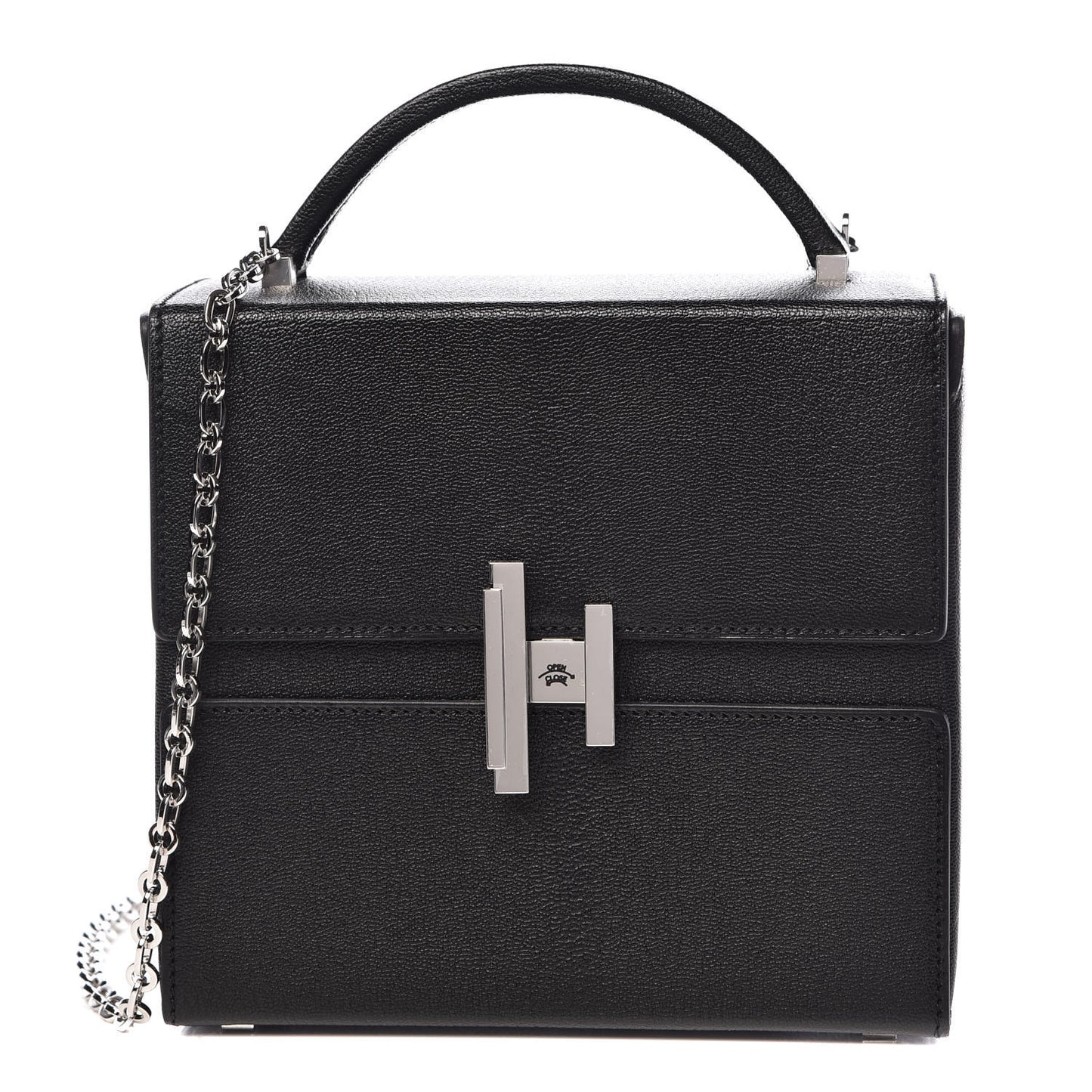 Chevre Mysore Cinhetic Boxy Top Handle Bag Black