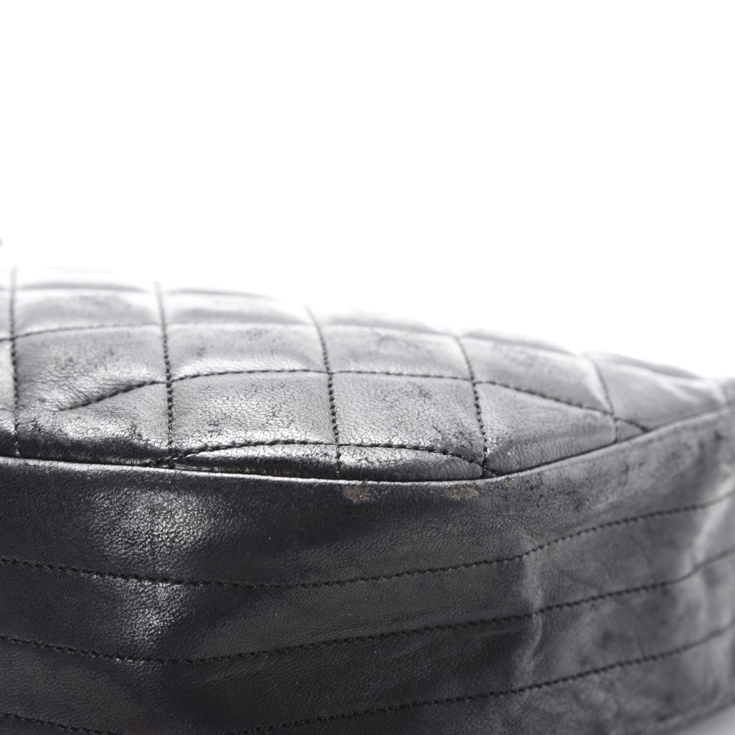 Quilted Lambskin Small Single Flap Black