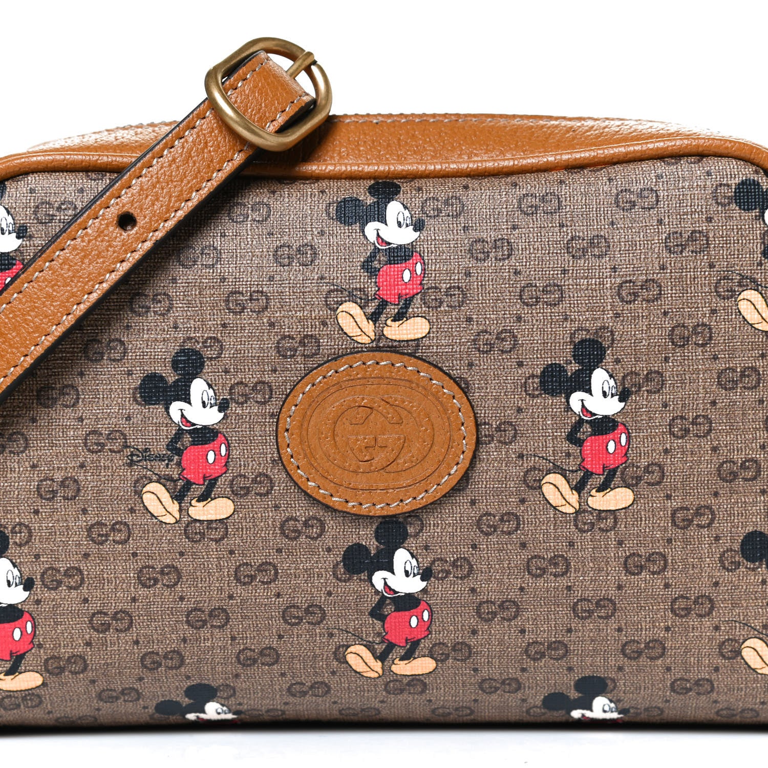 Gucci X DISNEY Mini Vintage GG Supreme Monogram Mickey Mouse Shoulder Bag Beige Vintage Sun Oil 8 of 11