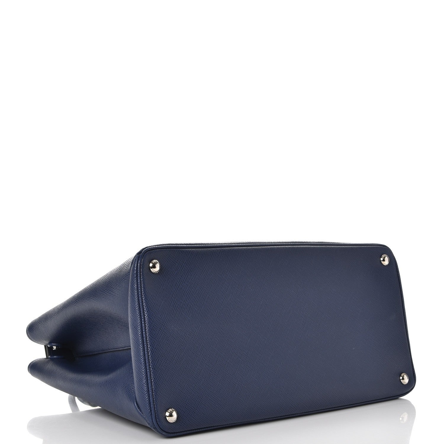 Prada Saffiano Cuir Twin Tote Bleuette 4 of 11