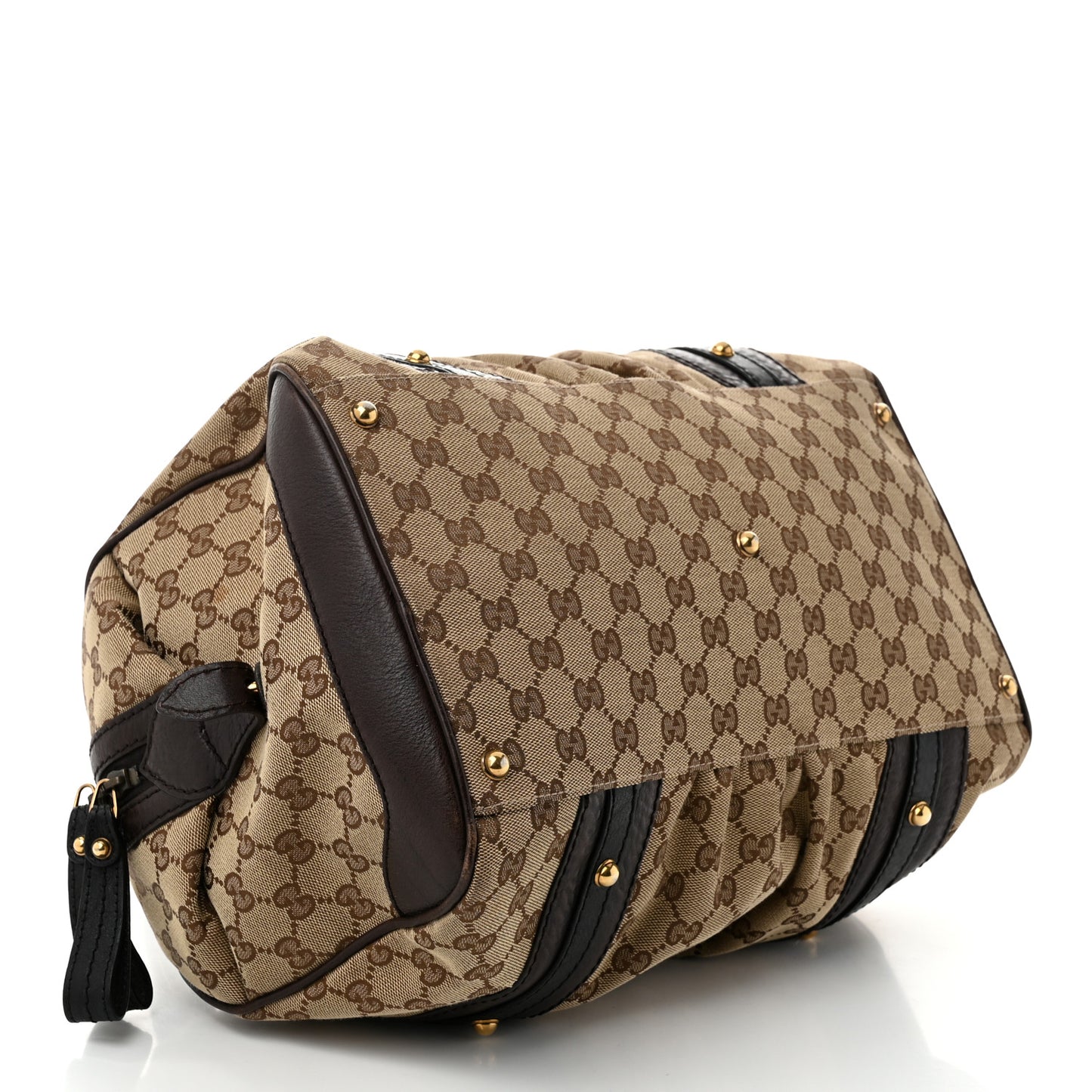 Monogram Medium Interlocking Icon Tote Dark Brown