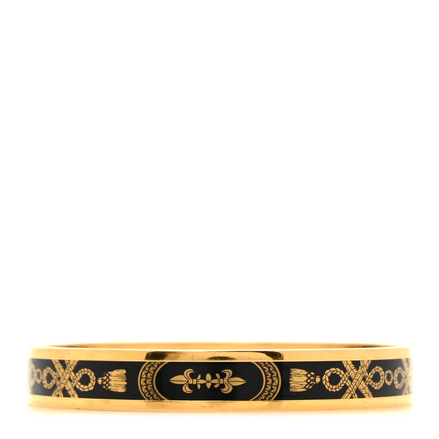 Enamel Printed Narrow Grand Apparat Bracelet 65 Black