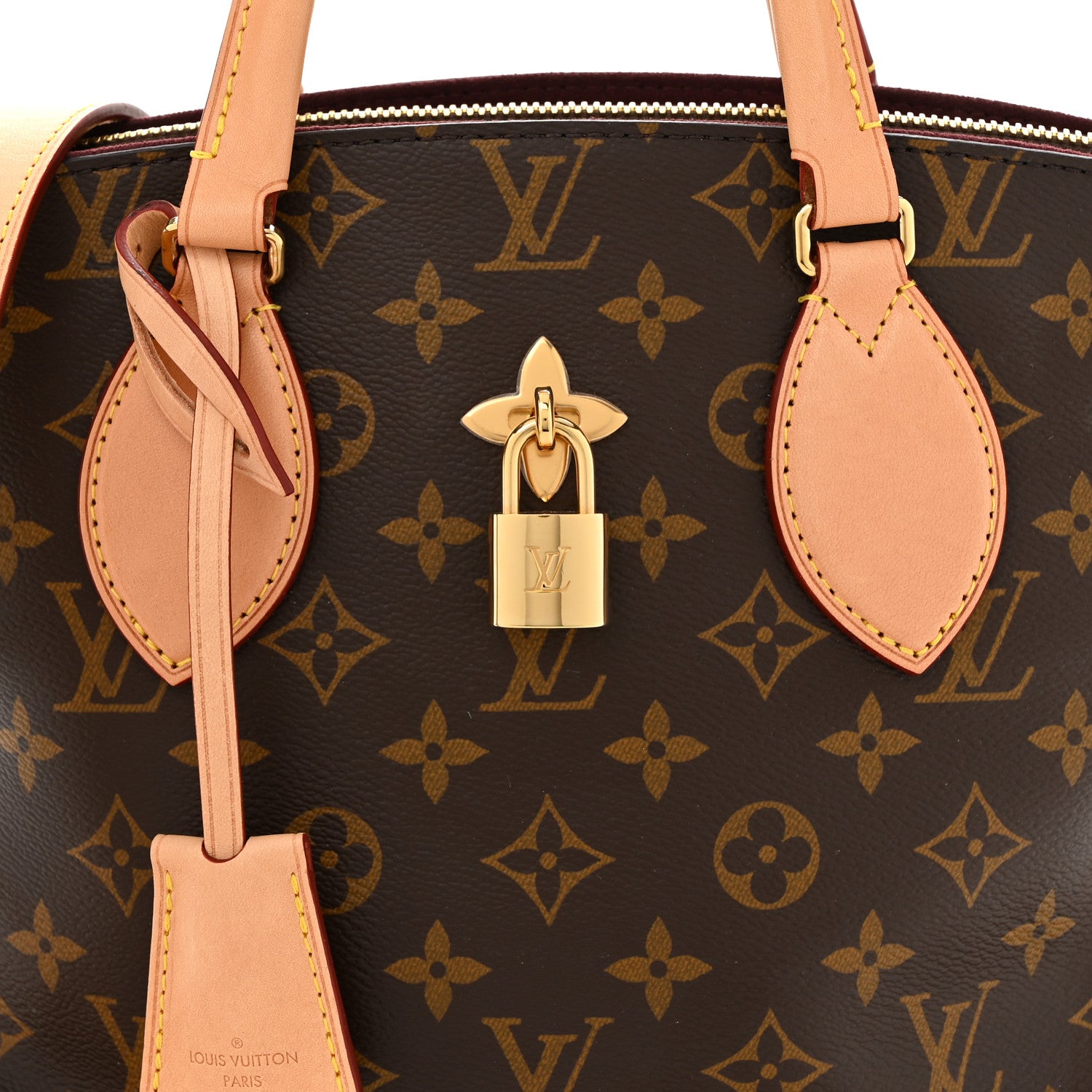 Louis Vuitton Monogram Flower Zipped Tote PM Beige 8 of 10