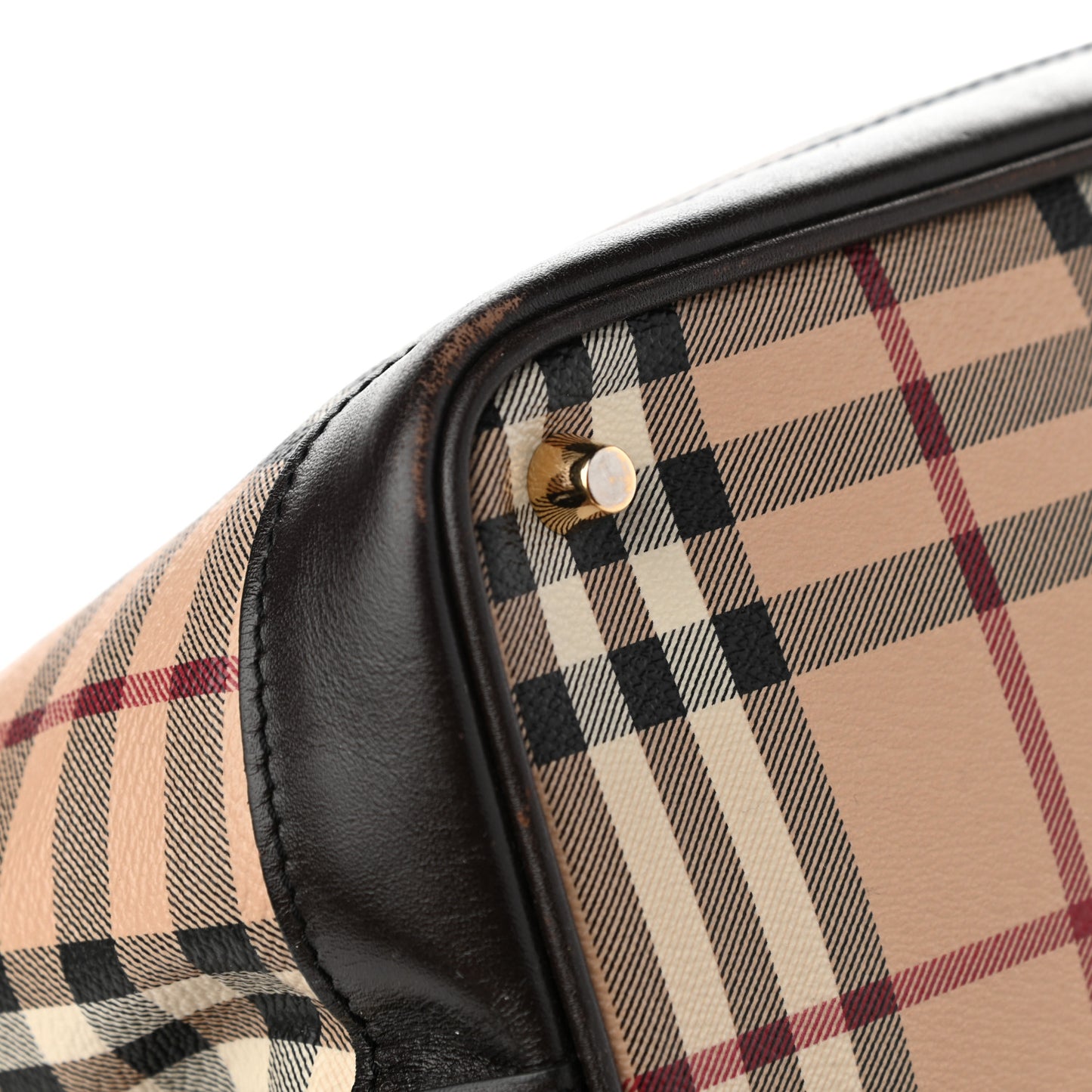 Haymarket Check Medium Golderton Tote Chocolate