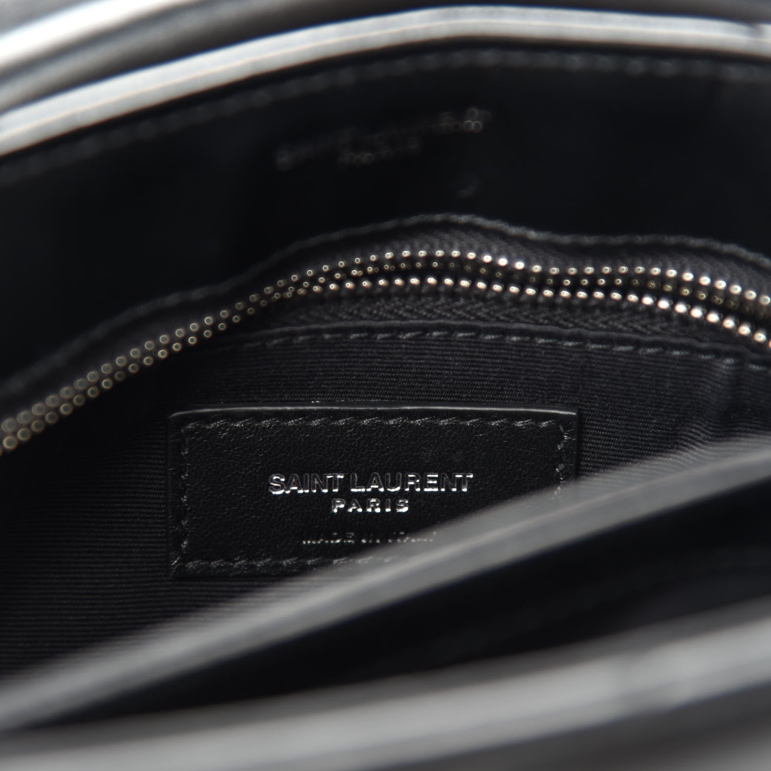 Saint Laurent Calfskin Y Quilted Monogram Toy Loulou Crossbody Bag Black 9 of 13