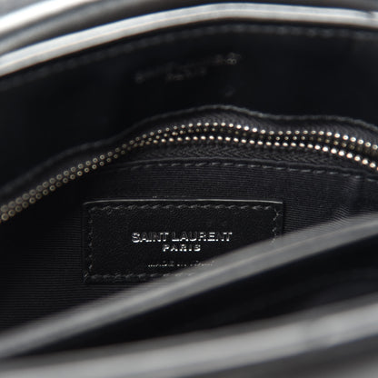 Saint Laurent Calfskin Y Quilted Monogram Toy Loulou Crossbody Bag Black 9 of 13