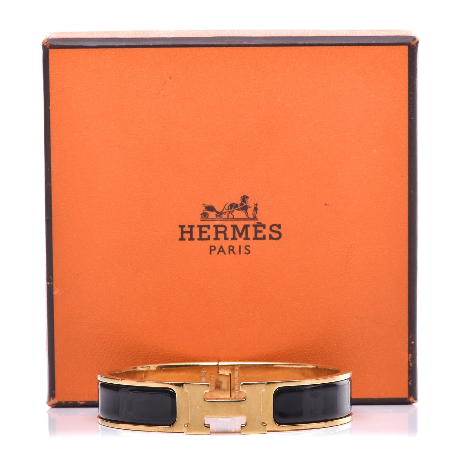 Hermes Enamel Narrow Clic Clac H Bracelet PM Black 6 of 6