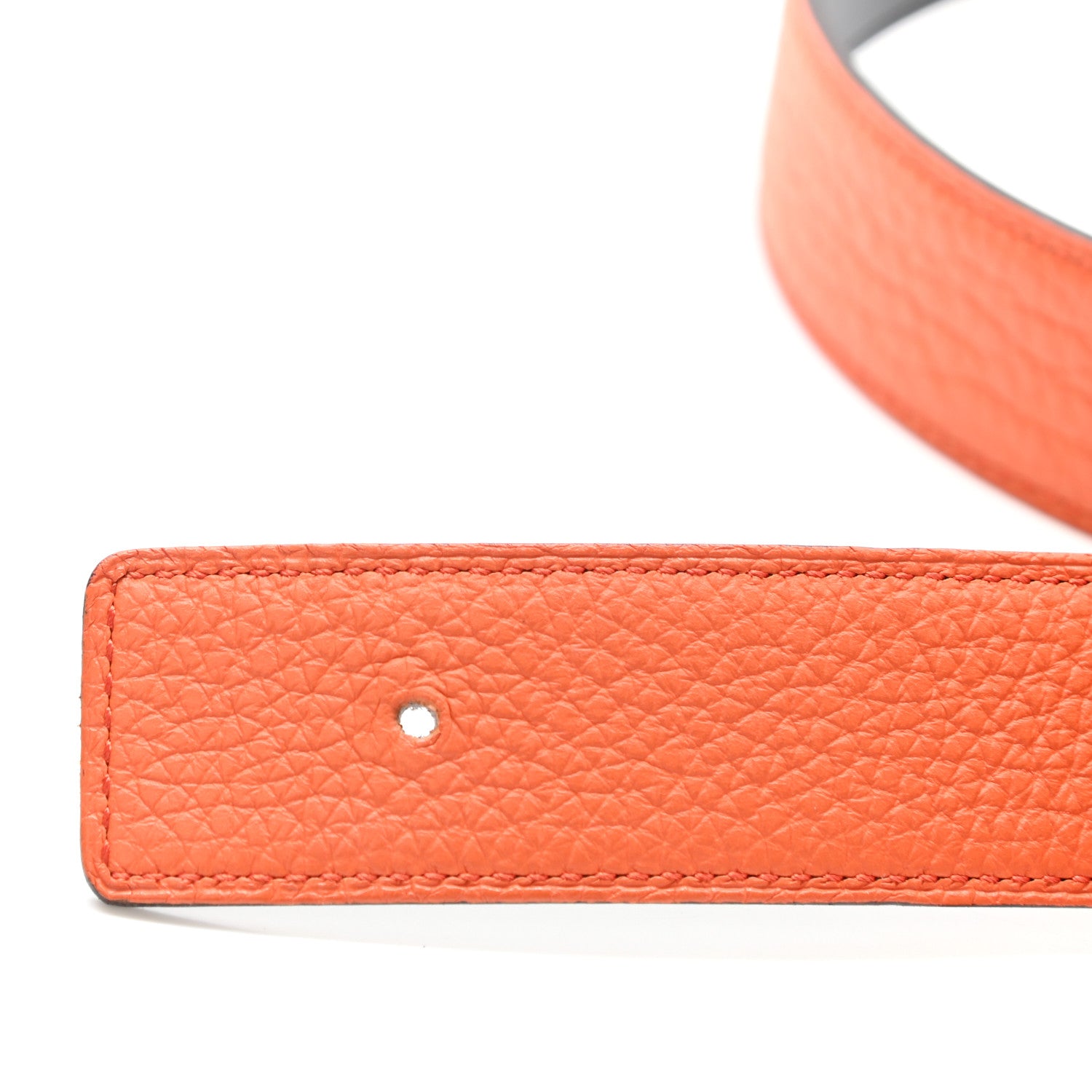 Hermes Box Togo 32mm Belt Strap 85 Black Orange 6 of 6