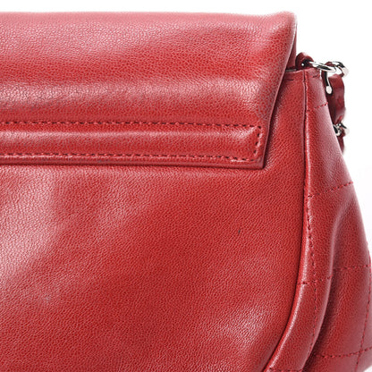 Chanel Lambskin Half Moon Wallet On Chain WOC Red 12 of 14