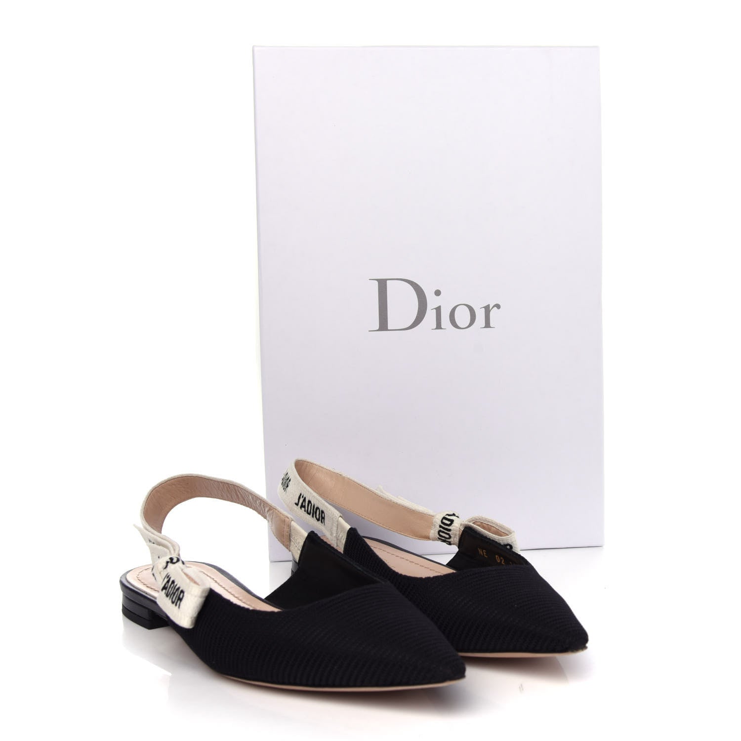 Christian Dior Technical Canvas Ribbon J'Adior Slingback Ballet Flats 36.5 Black 11 of 11
