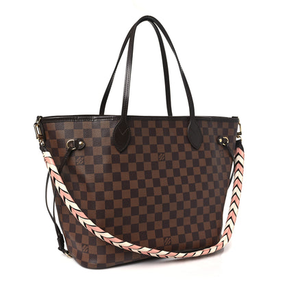 Louis Vuitton Damier Ebene Braided Neverfull MM Pink 4 of 11