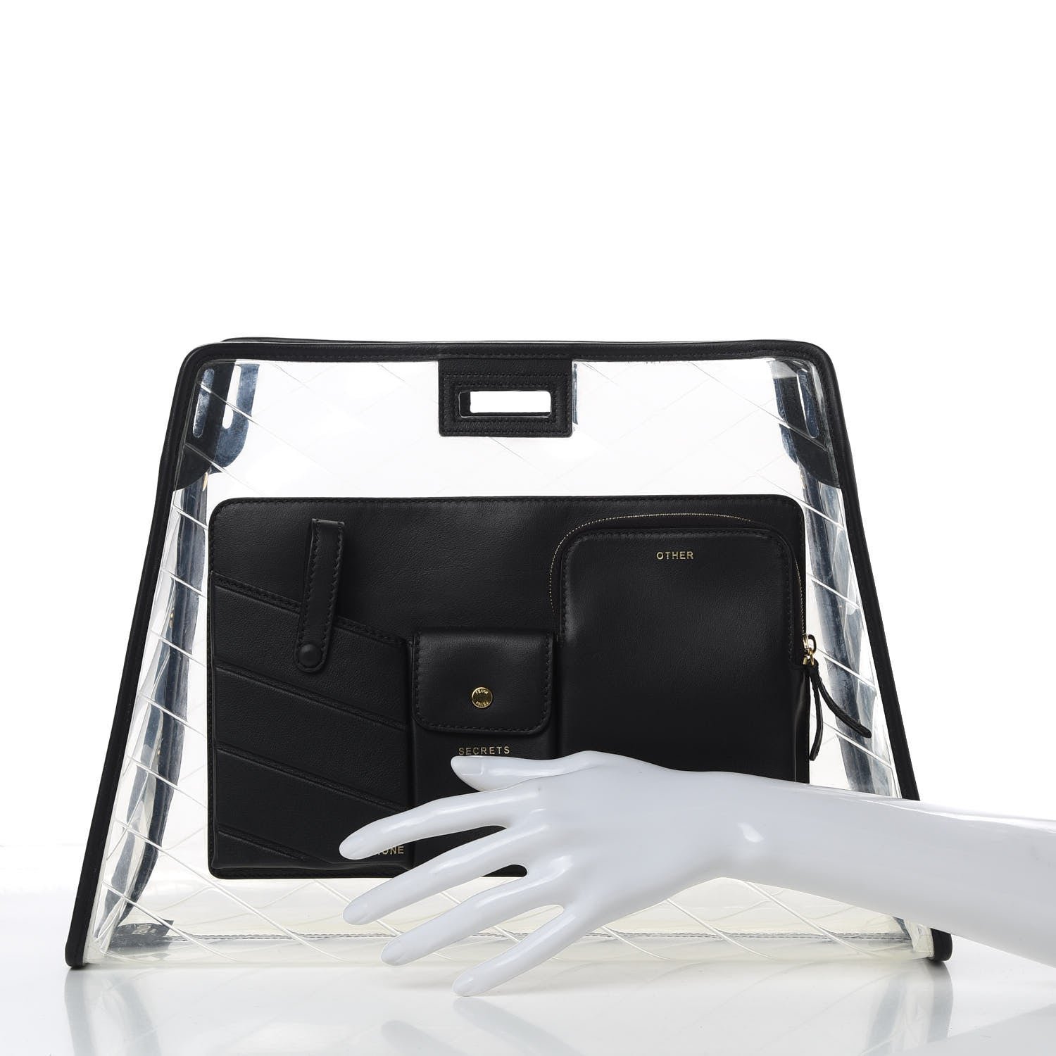 Fendi TPU Vitello Grace Pequin Pocket Medium Peekaboo Defender Black 2 of 8