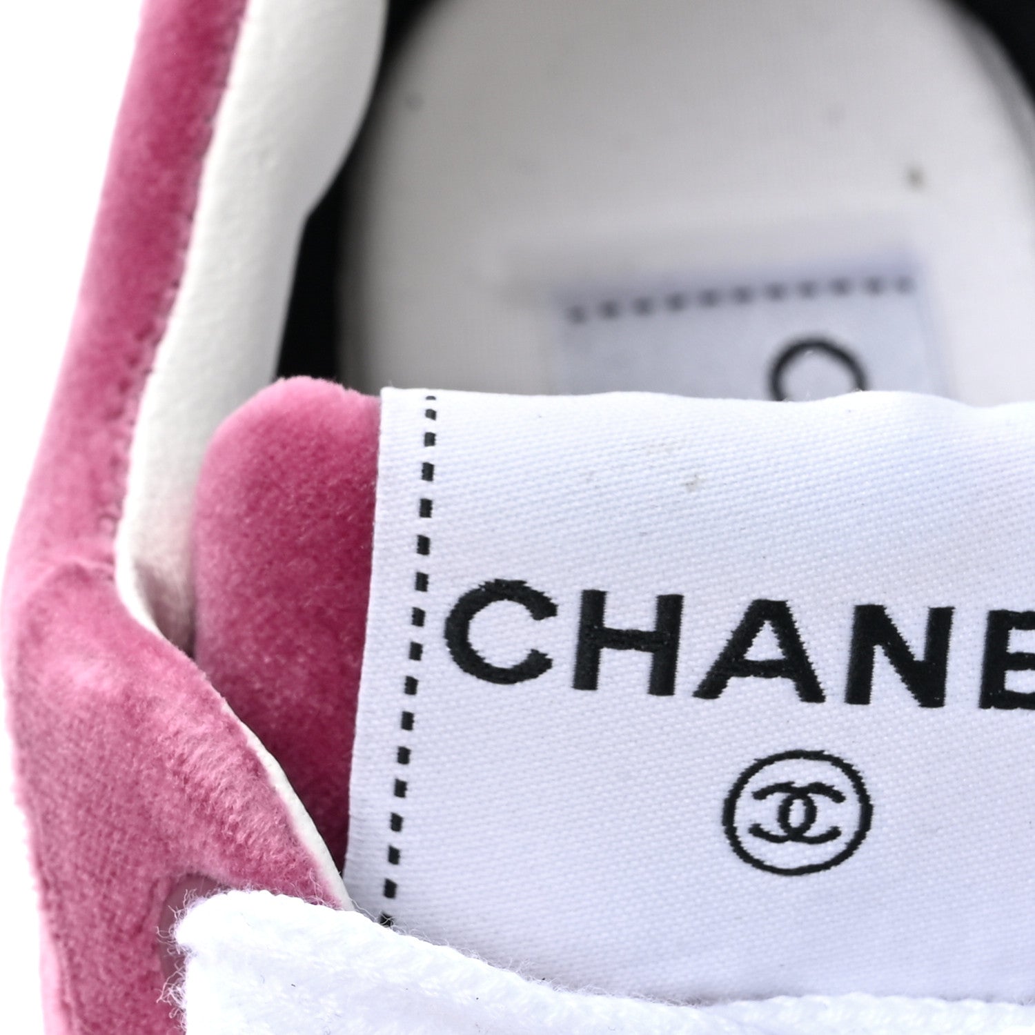 Chanel Calfskin Velvet Womens CC Sneakers 35.5 Navy 10 of 10