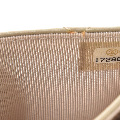 Chanel Patent Quilted Card Holder Light Gold 8 of 9