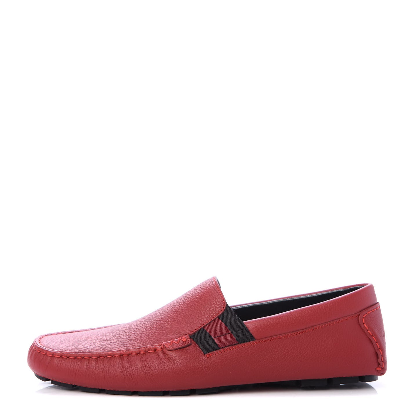 Calfskin Web Mens Driver Loafers 8.5 Red