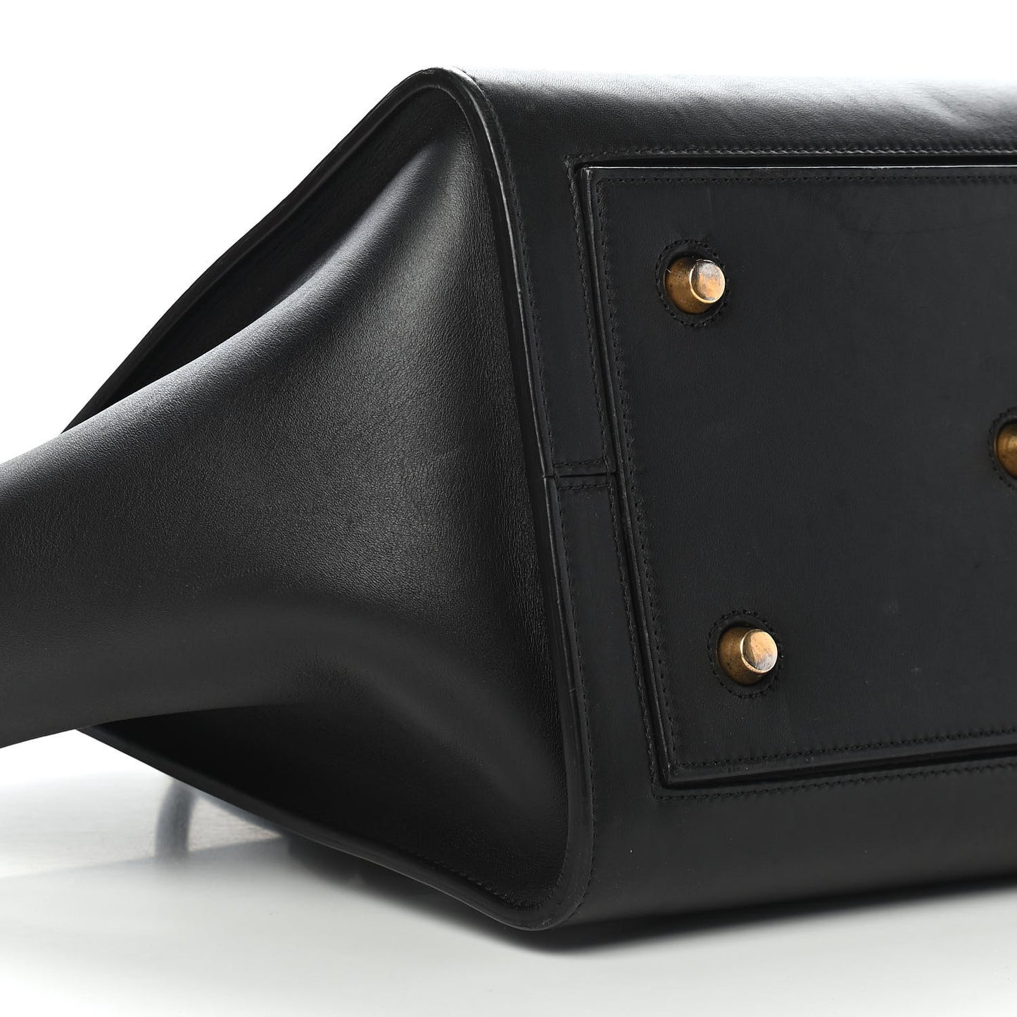 Natural Calfskin Medium Tie Knot Tote Black