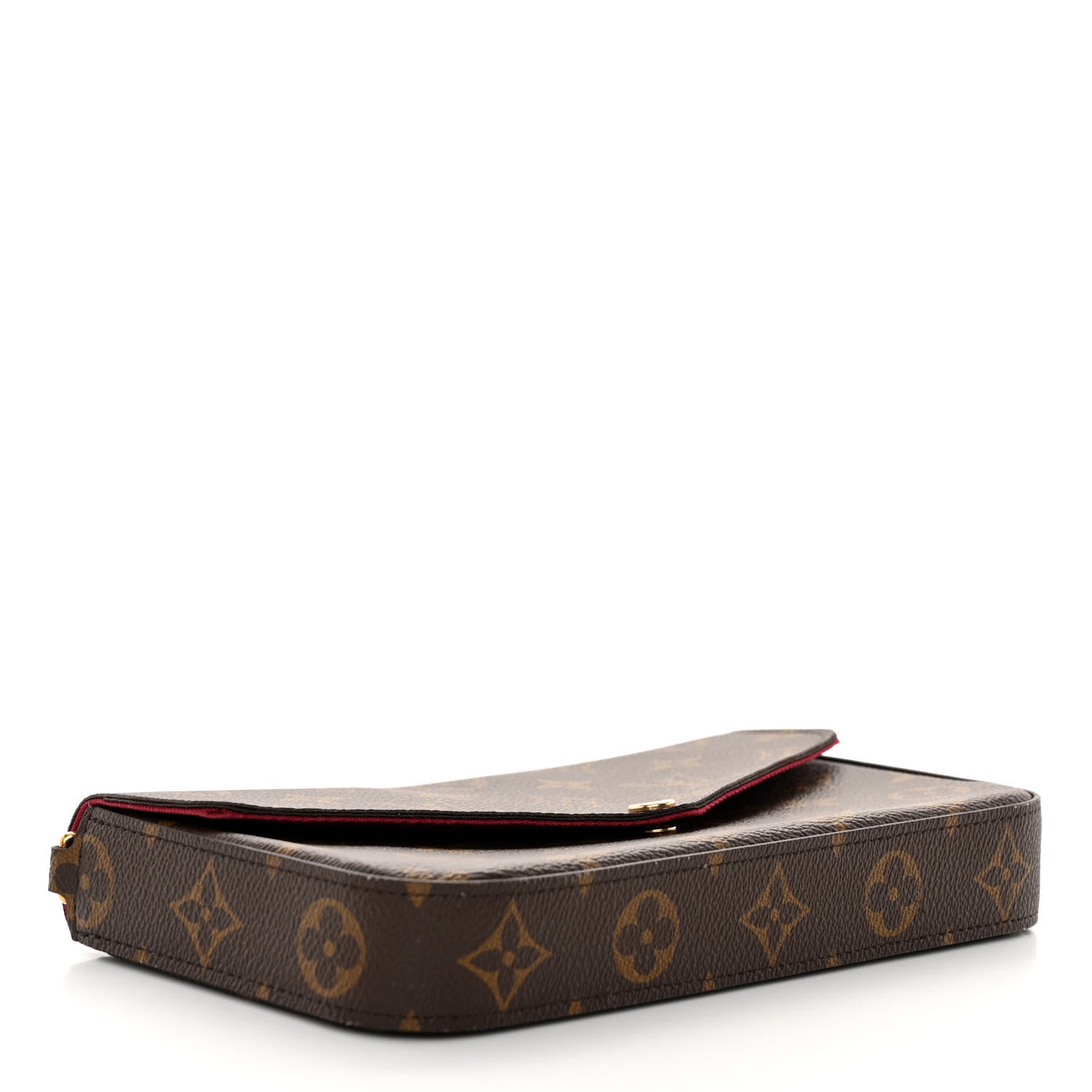Louis Vuitton Monogram Pochette Felicie Chain Wallet Fuchsia 5 of 10
