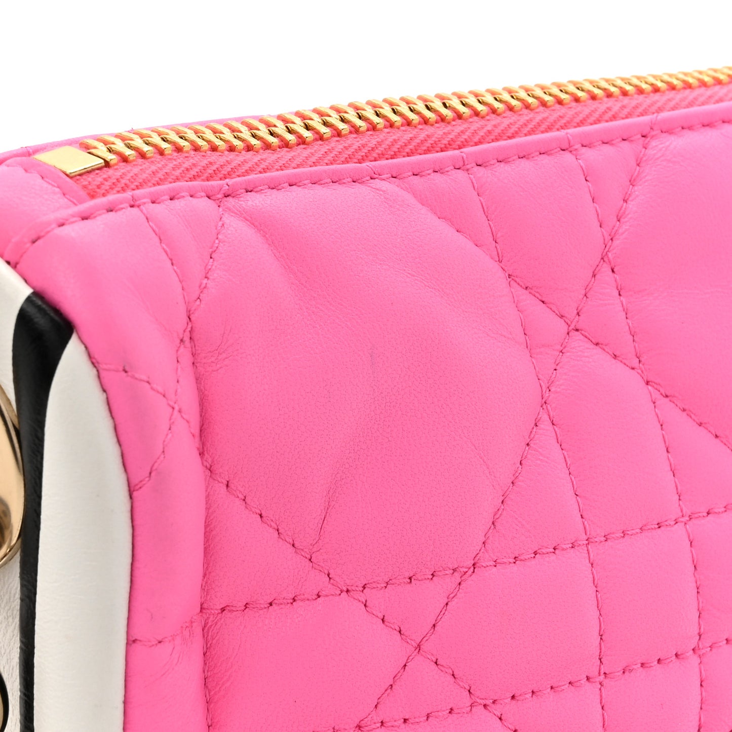 Lambskin Cannage Small Dior Vibe Hobo Bag Pink