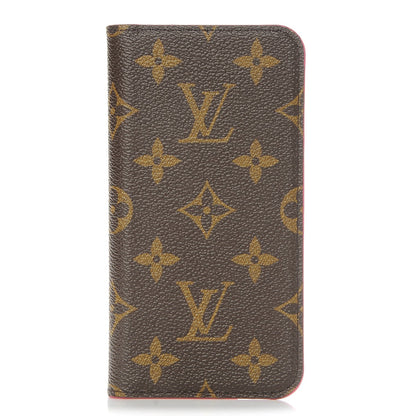 Louis Vuitton Monogram iPhone X Folio Case Rose Pop 1 of 8