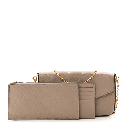 Louis Vuitton Empreinte Pochette Felicie Chain Wallet Tourterelle 3 of 11