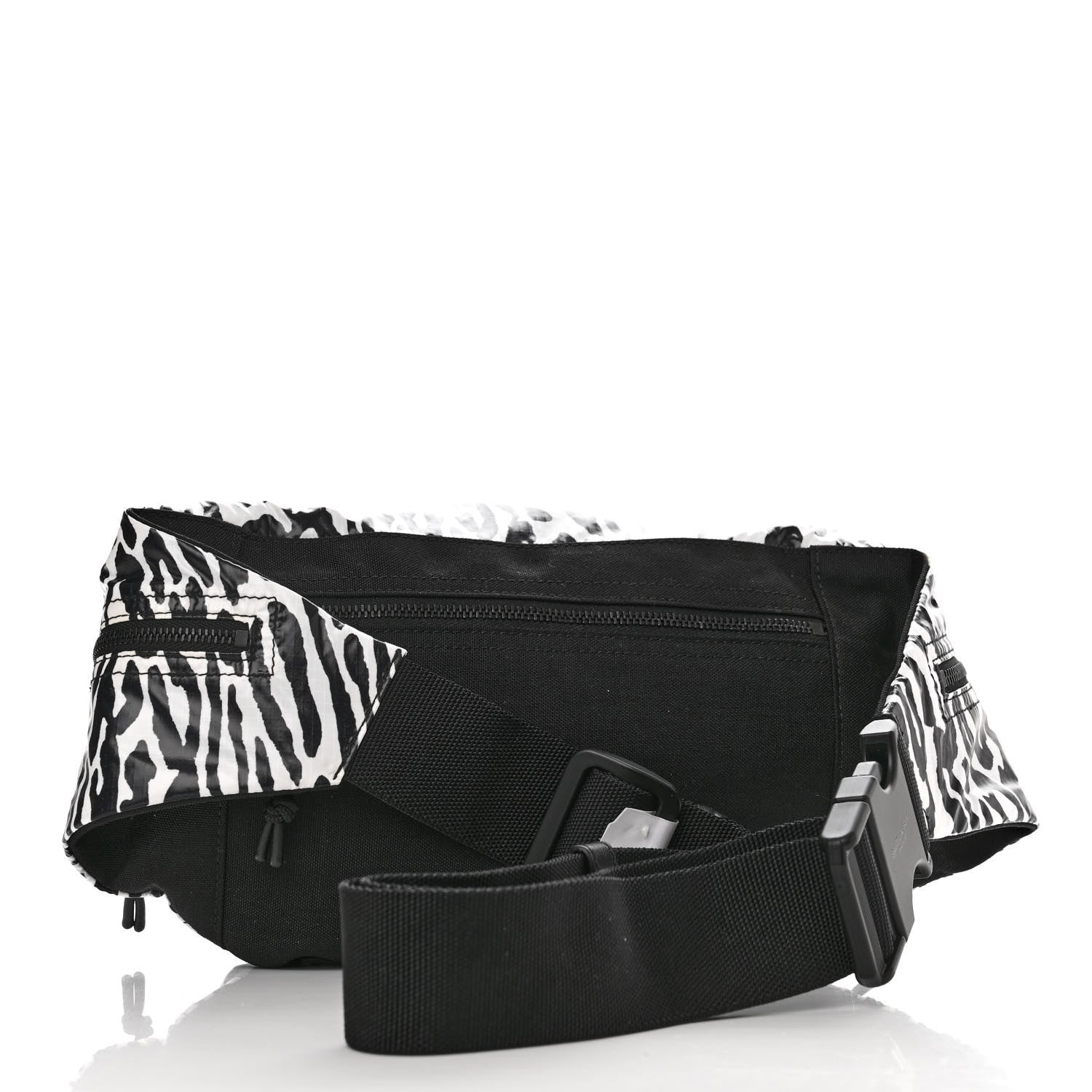Saint Laurent Nylon Leopard Print Belt Bag Black 3 of 10