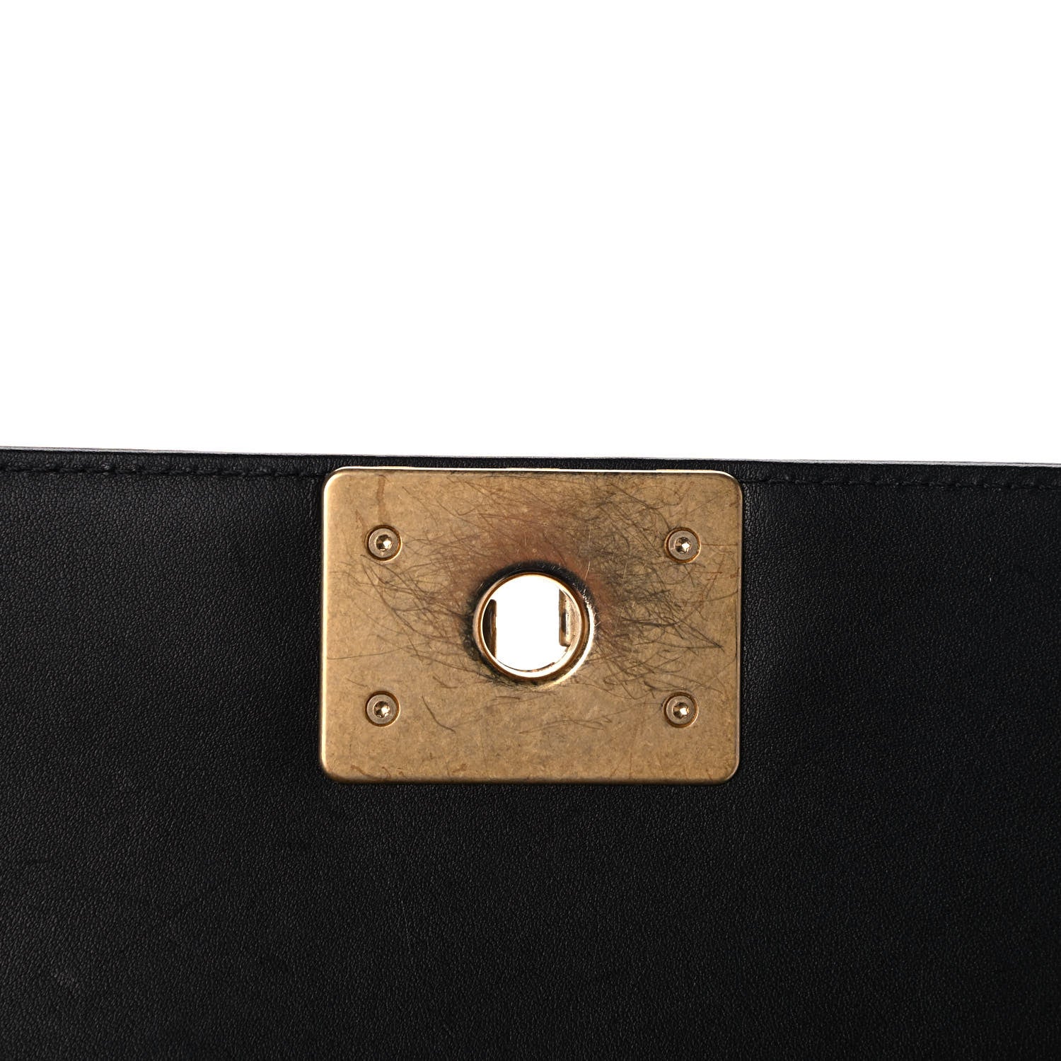Chanel Metallic Crumpled Goatskin Small Boy Flap Black Gold 10 of 11