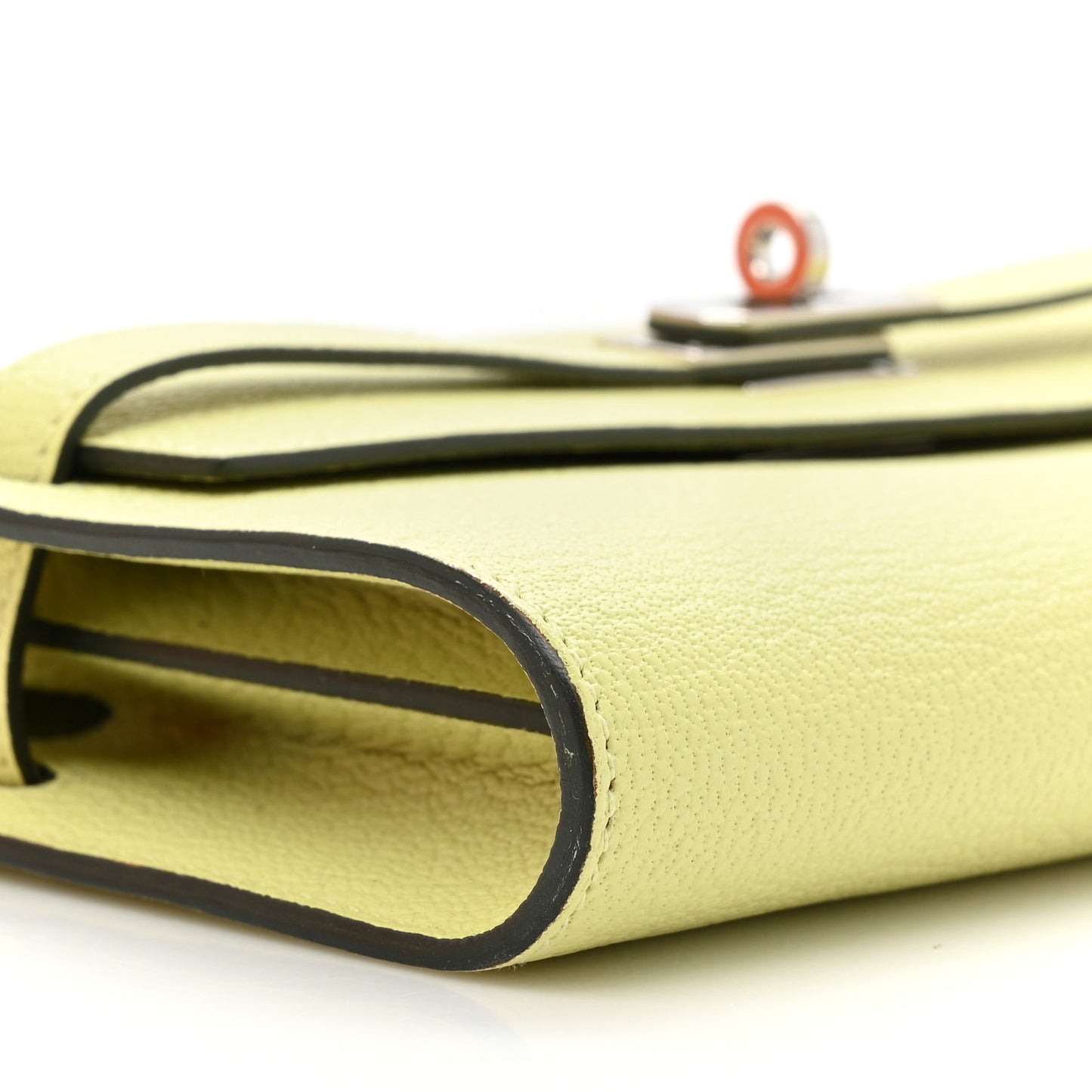 Chevre Mysore Kelly Wallet To Go Jaune Bourgeon