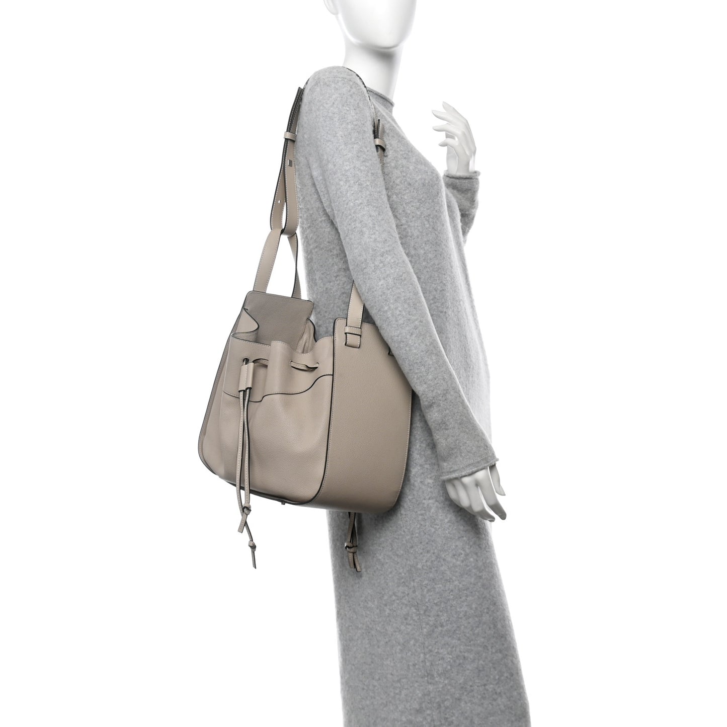 Calfskin Medium Hammock Shoulder Bag Light Oat