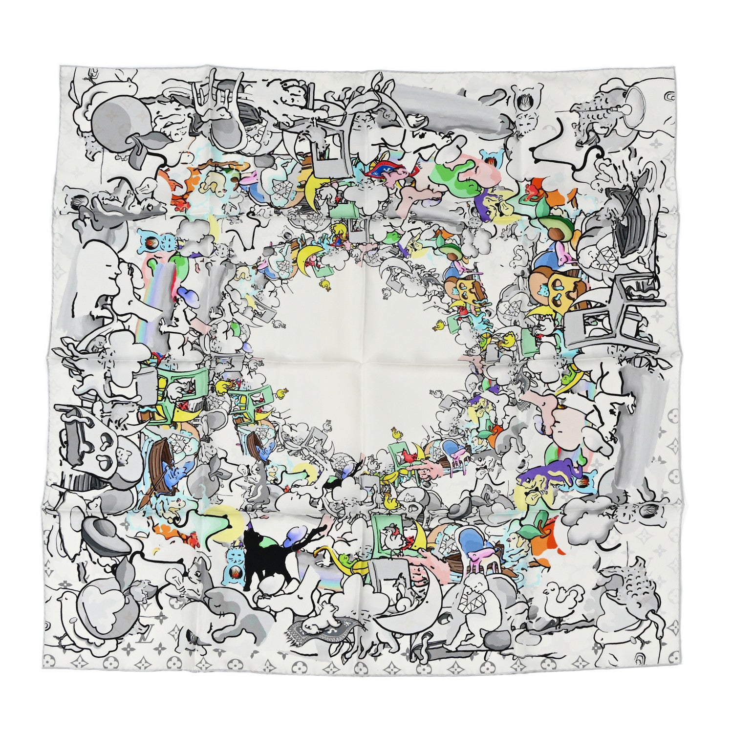 Louis Vuitton X UF Silk Bordercase Scarf Multicolor 2 of 3