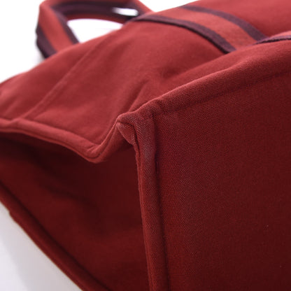 Hermes Canvas Fourre Tote Holdall GM Red 7 of 12