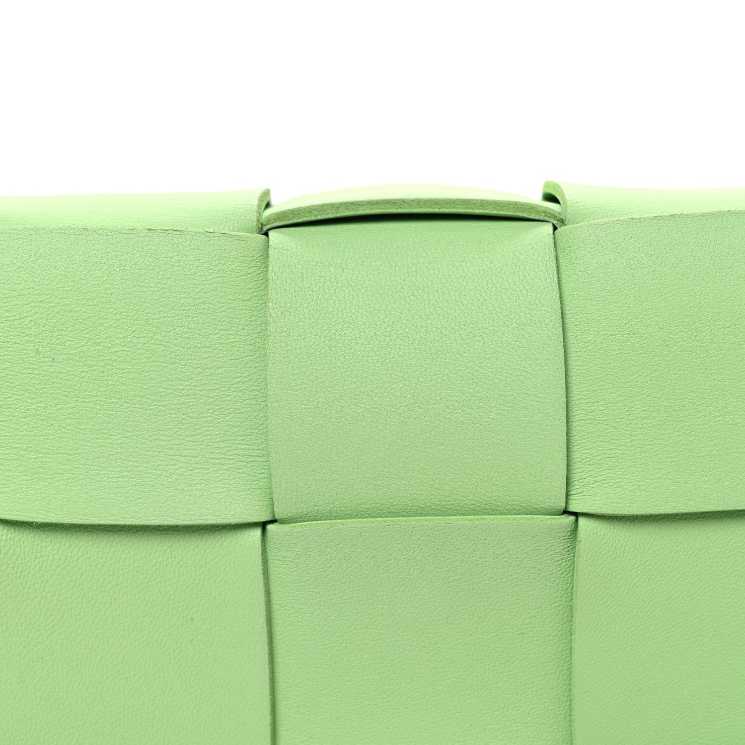 Bottega Veneta Lambskin Maxi Intrecciato Cassette Crossbody Bag Green 9 of 11
