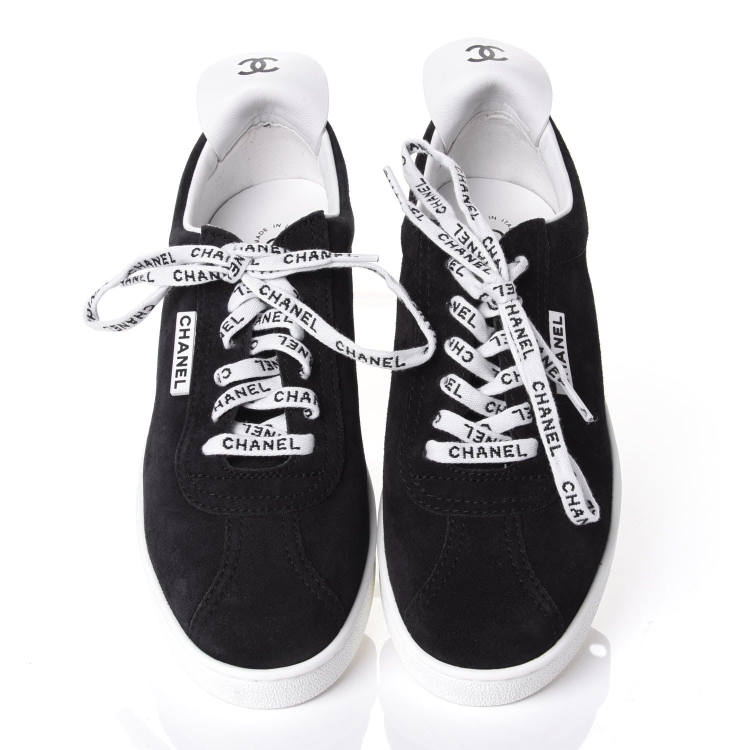 Chanel Suede CC Sneakers 40 Black 5 of 11